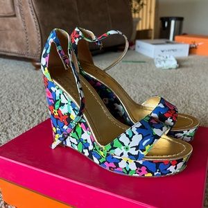 Kate Spade Floral wedge